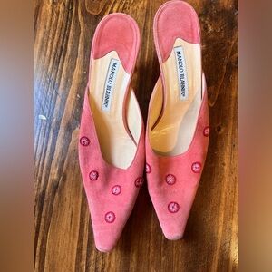 Pink Floral Manolo Blahnik - Used - Size EU 40